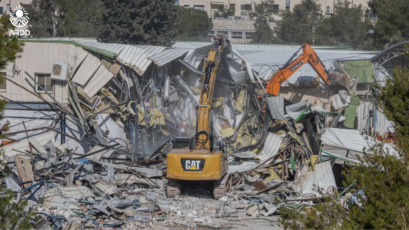 ARDD Strongly Condemns Israel’s Forced Demolition of UNRWA’s Jerusalem HQ and is Gravely Concerned that the Agency is Forced to Scale down Operations